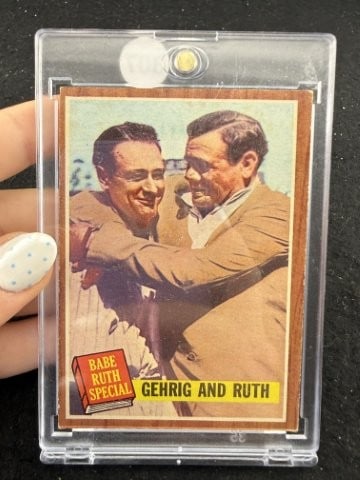 Gehrig & Babe Ruth Baseball Card: KEY WORDS: INDIAN ARTIFACT ARTIFACTS ARROWHEAD ARROWHEADS NATIVE AMERICAN MISSISSIPPIAN QUAPAW CADDO POTTERY COINS MORGAN DOLLAR PEACE DOLLAR SILVER COINS. All coins have been Sigma tested for