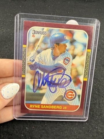 Ryne Sandberg Hand Signed Authentic Autograph: KEY WORDS: INDIAN ARTIFACT ARTIFACTS ARROWHEAD ARROWHEADS NATIVE AMERICAN MISSISSIPPIAN QUAPAW CADDO POTTERY COINS MORGAN DOLLAR PEACE DOLLAR SILVER COINS. All coins have been Sigma tested for