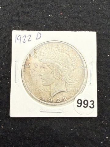 1922 D Peace Silver Dollar Coin: KEY WORDS: INDIAN ARTIFACT ARTIFACTS ARROWHEAD ARROWHEADS NATIVE AMERICAN MISSISSIPPIAN QUAPAW CADDO POTTERY COINS MORGAN DOLLAR PEACE DOLLAR SILVER COINS. All coins have been Sigma tested for