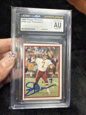 Joe Theismann Hand Signed Authentic Autograph: KEY WORDS: INDIAN ARTIFACT ARTIFACTS ARROWHEAD ARROWHEADS NATIVE AMERICAN MISSISSIPPIAN QUAPAW CADDO POTTERY COINS MORGAN DOLLAR PEACE DOLLAR SILVER COINS. All coins have been Sigma tested for authent
