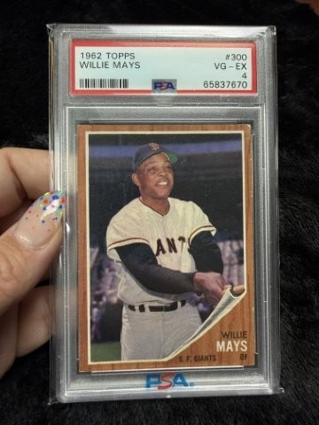 1962 Topps Willie Mays Baseball Card: KEY WORDS: INDIAN ARTIFACT ARTIFACTS ARROWHEAD ARROWHEADS NATIVE AMERICAN MISSISSIPPIAN QUAPAW CADDO POTTERY COINS MORGAN DOLLAR PEACE DOLLAR SILVER COINS. All coins have been Sigma tested for