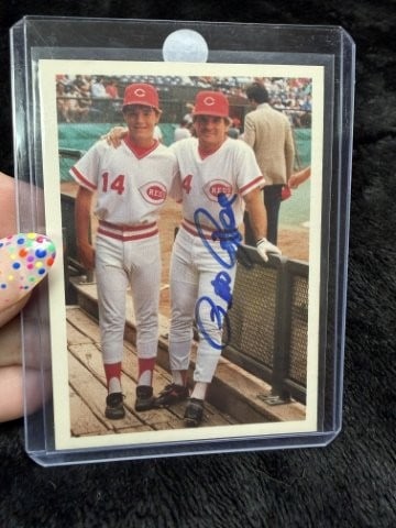 Pete Rose Hand Signed Authentic Autograph: KEY WORDS: INDIAN ARTIFACT ARTIFACTS ARROWHEAD ARROWHEADS NATIVE AMERICAN MISSISSIPPIAN QUAPAW CADDO POTTERY COINS MORGAN DOLLAR PEACE DOLLAR SILVER COINS. All coins have been Sigma tested for