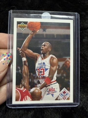 1991 Upper Deck Michael Jordan Basketball Card: KEY WORDS: INDIAN ARTIFACT ARTIFACTS ARROWHEAD ARROWHEADS NATIVE AMERICAN MISSISSIPPIAN QUAPAW CADDO POTTERY COINS MORGAN DOLLAR PEACE DOLLAR SILVER COINS. All coins have been Sigma tested for