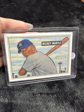2006 Topps Mickey Mantle Baseball Card: KEY WORDS: INDIAN ARTIFACT ARTIFACTS ARROWHEAD ARROWHEADS NATIVE AMERICAN MISSISSIPPIAN QUAPAW CADDO POTTERY COINS MORGAN DOLLAR PEACE DOLLAR SILVER COINS. All coins have been Sigma tested for