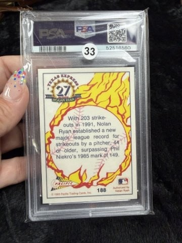 1993 PAC Nolan Ryan Baseball Card - 2