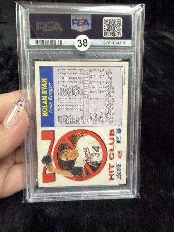 1992 Score Nolan Ryan Hand Signed Authentic Autograph - 2