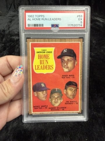 1962 Topps Mickey Mantle, Harmon Killebrew, Jim Gentile, Roger Maris Baseball Card: KEY WORDS: INDIAN ARTIFACT ARTIFACTS ARROWHEAD ARROWHEADS NATIVE AMERICAN MISSISSIPPIAN QUAPAW CADDO POTTERY COINS MORGAN DOLLAR PEACE DOLLAR SILVER COINS. All coins have been Sigma tested for