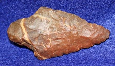 Gary Point: 2000-3000 B.C., From: DeShea Co., AR. G-9, Length-3 1/8”, Width-1 ¾” Red Novaculite