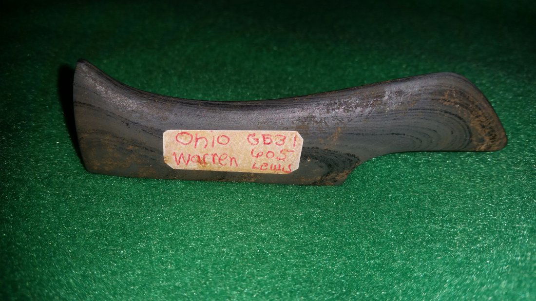 BIRDSTONE: MADE OF SLATE FROM OHIO 3&3/4' BY 1&1/8' EX-LEWIS COLLECTION