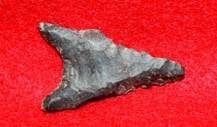 Dalton Classic: 7200-8000BC, G8, W-1" Cross Co., AR., L-1 3/4" Black Chert