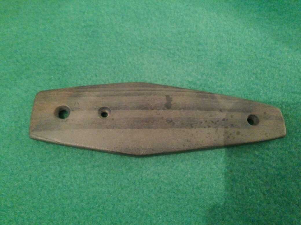 GORGET: FROM ADAMS CO. OHIO MADE OF SLATE 5&1/2' BY 1&3/4'