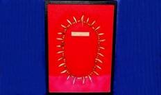 Coyote Tooth Necklace: 1890-1930 (Sioux Style)Northern Plains, G9, L-14"Hudson Bay Trade Beads