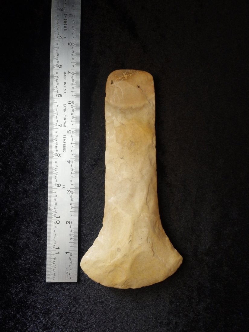 SPUD: 7'L CHIPPED & POLISHED BIT IS 3&1/4'W FROM ST CLARE CO. ILLINOIS
