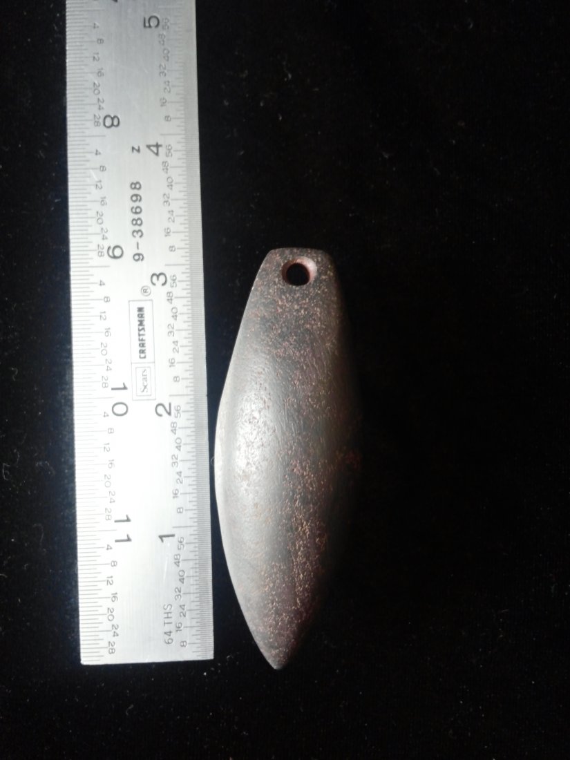 DRILLED HEMOTITE PLUMMET (1 of 1)