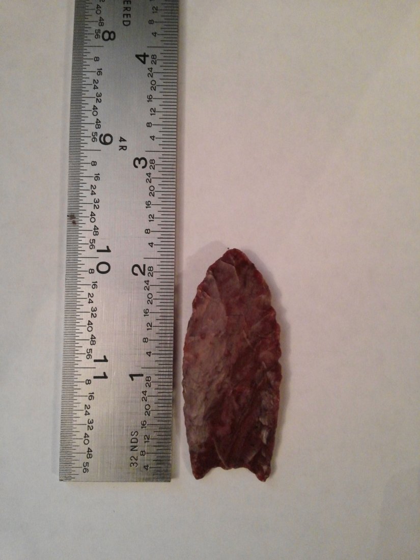 FOLSOM ARROWHEAD INDIAN ARTIFACT: 2&1/8 INCHES LONG FROM NEW MEXICO