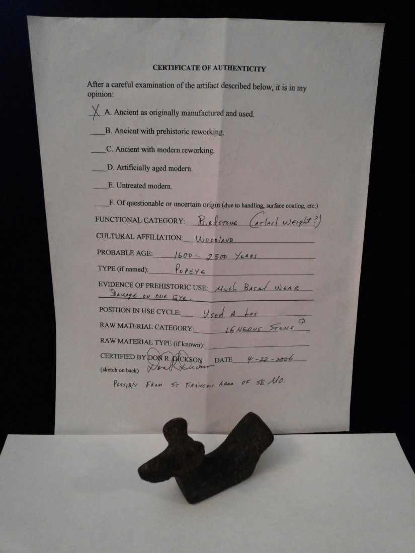 POPEYE BIRDSTONE WITH COA (1 of 4)