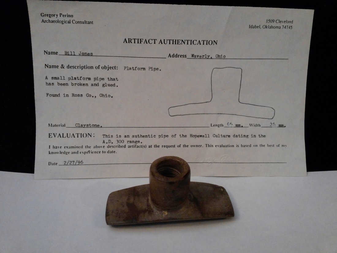 PLATFORM PIPE WITH GREGORY PERINO COA (1 of 3)