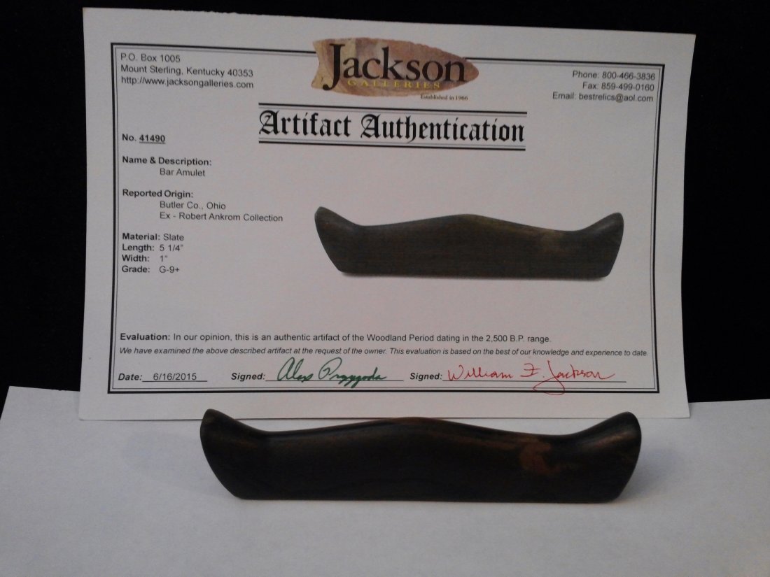 BAR AMULET WITH JACKSON  COA (1 of 2)