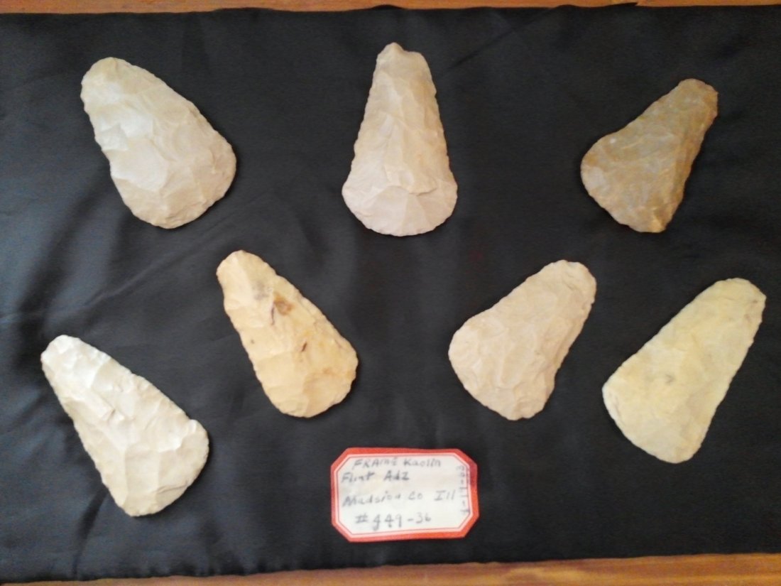 7 FLINT ADZ  ARROWHEADS  INDIAN ARTIFACTS (1 of 1)