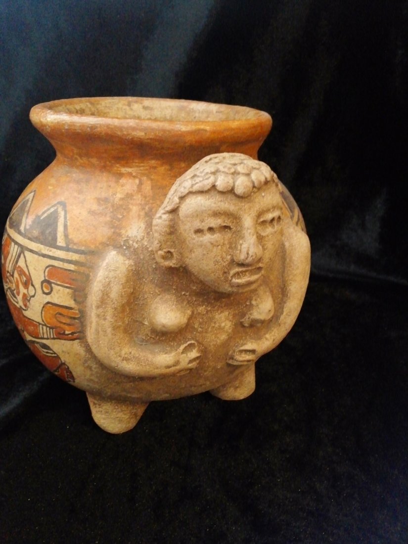 MAYAN POT HUMAN MOTIF (1 of 4)
