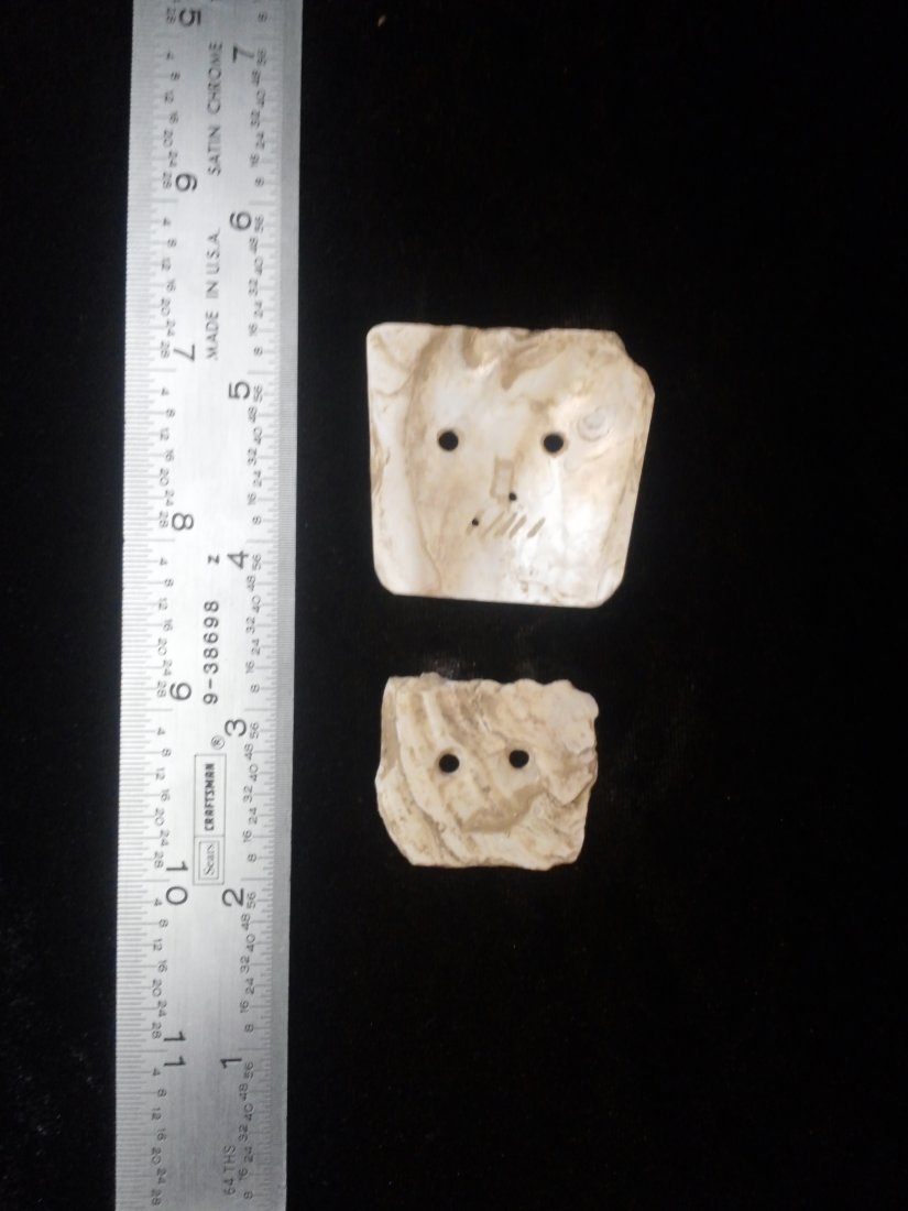 SHELL GORGETS: !&3/4 & 1&1/4 INCHES LONG FROM INDIANA