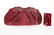 Loren Python Clutch - Tango Red w/ Diamonds