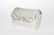 Evelyn Silk Clutch - White w/ Diamonds