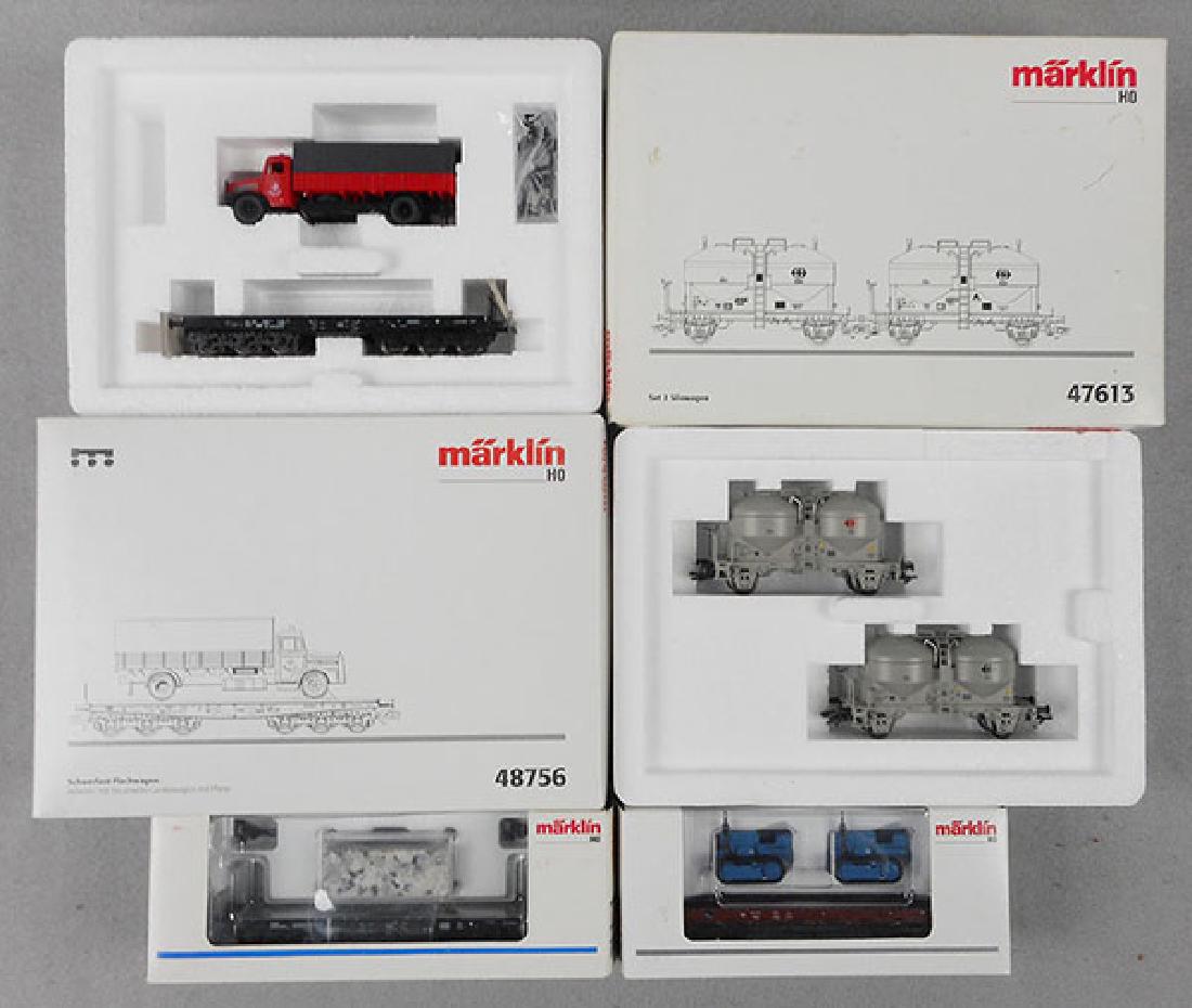 MARKLIN FREIGHT CARS: HO ga, 47613, 48756, 46363, 48663, orig boxes & inserts, C8.