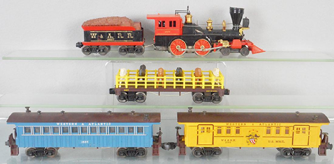 LIONEL HALLOWEEN GENERAL TRAIN SET: O ga, 1862 loco, 1862T tender, 1887 horse car, 1885 coach, 1866 mail, C7-8.