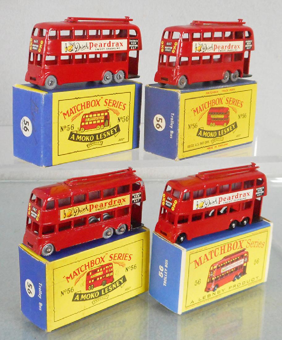 4 MATCHBOX PEARDRAX LONDON TROLLEY BUSES (1 of 1)