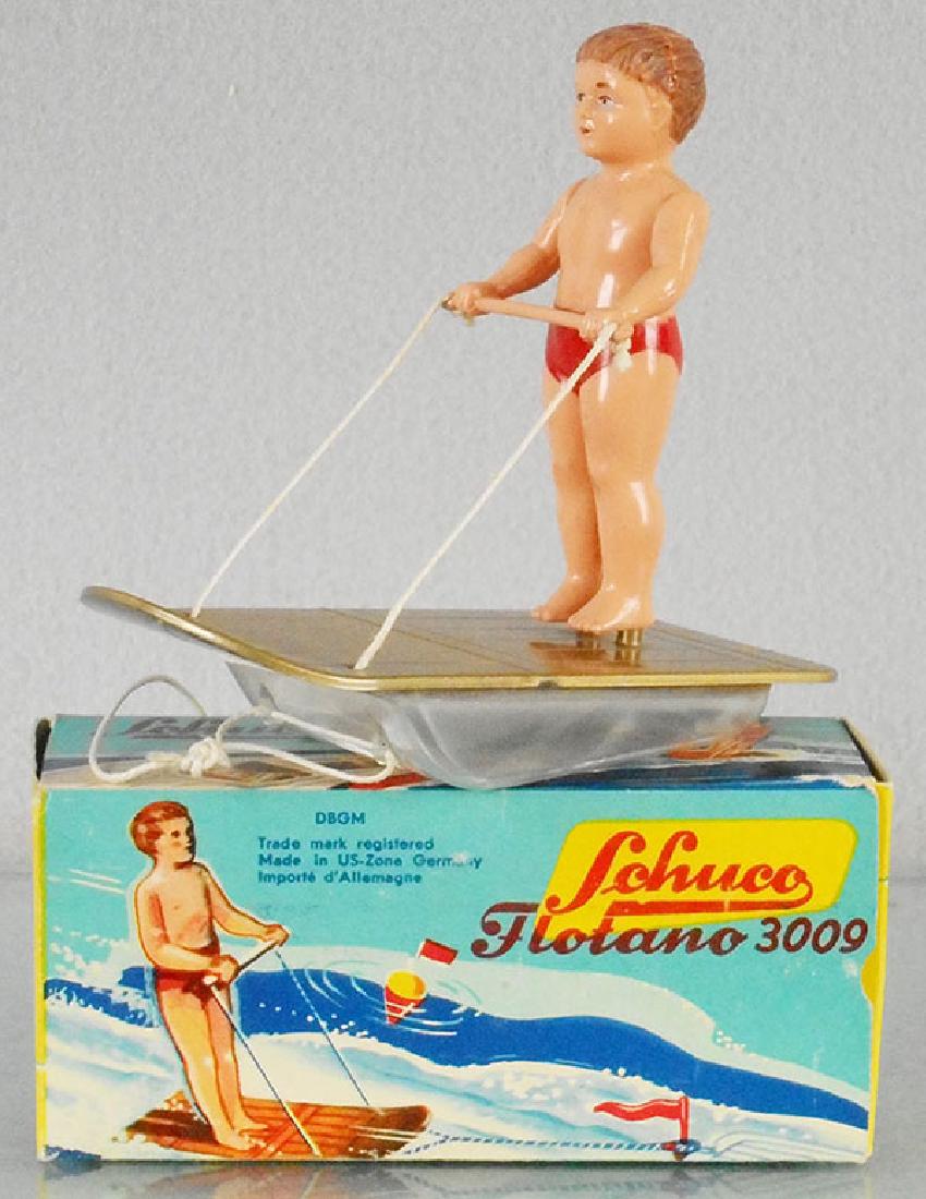 SCHUCO 3009 FLOTANO: plastic water skier, w/instruction sheet & orig box, C8-9.