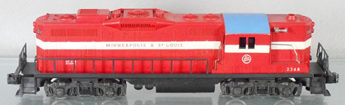 LIONEL 2348 M&StL GP9 DIESEL: O ga, box rub on top ventilator fan, C7-8.
