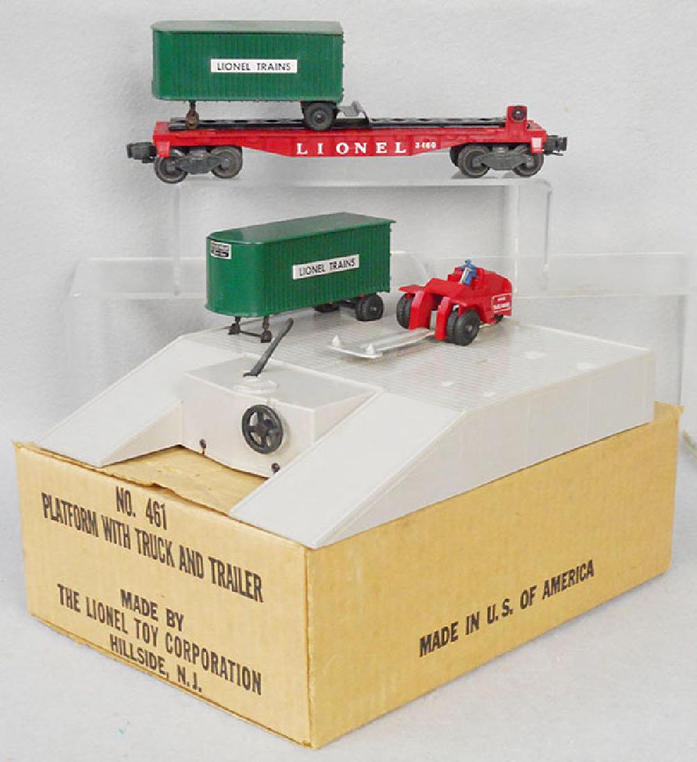 LIONEL 461 PLATFORM W/TRACK & TRAILER (1 of 1)