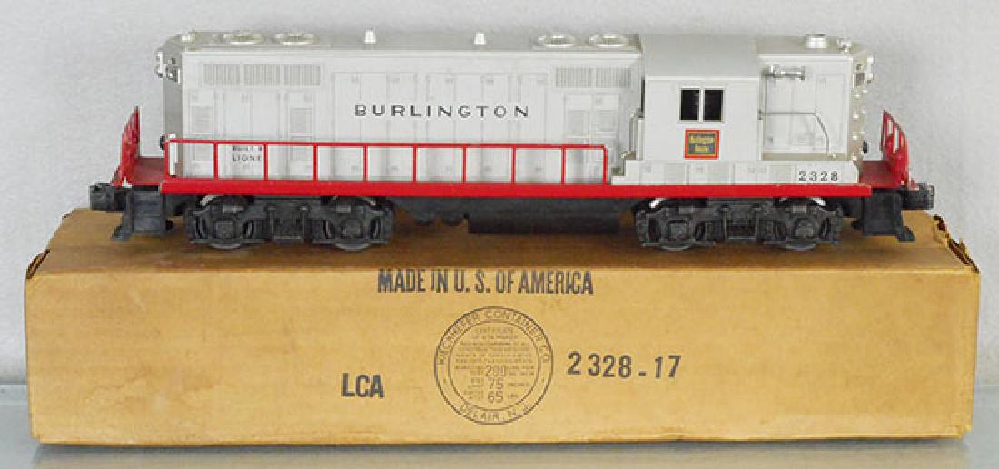 LIONEL 2328 BURLINGTON GP7: O ga, orig box has graffiti, C6-7.