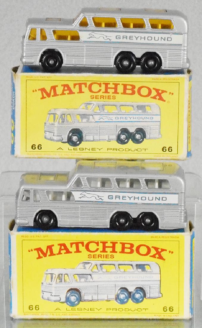 2 MATCHBOX 66 GREYHOUND BUSES (1 of 1)