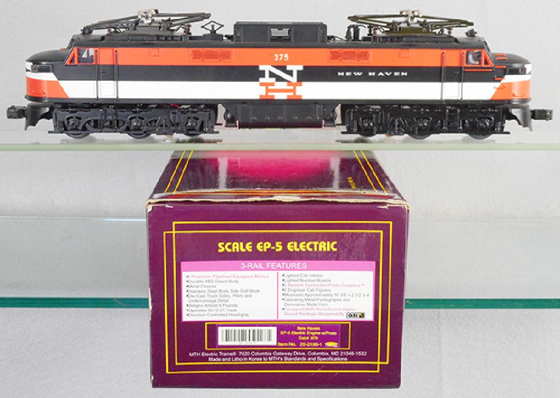 MTH 20-2195-1 NEW HAVEN EP5: O ga, 3-rail, w/sound, orig box & insert, C8-9.