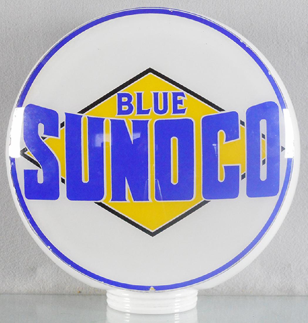 BLUE SUNOCO GASOLINE GLOBE (1 of 2)