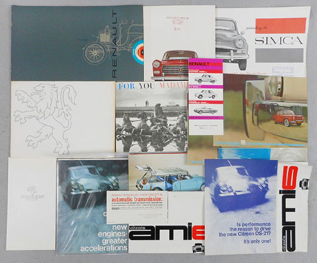19 FRENCH CAR BROCHURES (1 of 1)