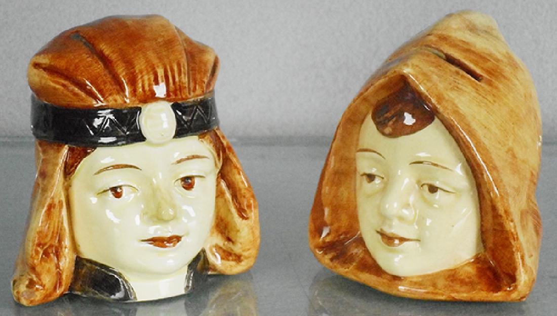 2 GIRL PORTRAIT BUST BANKS (1 of 2)