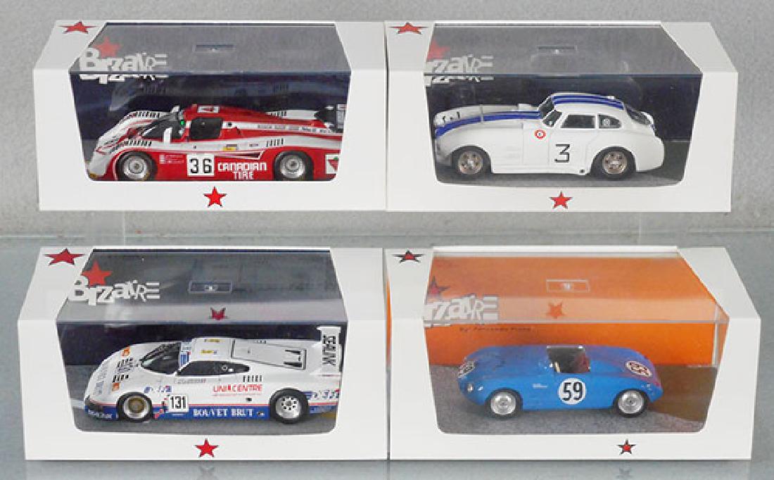 4 BIZARRE RACE CARS: B2483 Ford, B2112 Cunningham, B2490 Spice Ford, B2468 Panhard, orig boxes & inserts, C9.