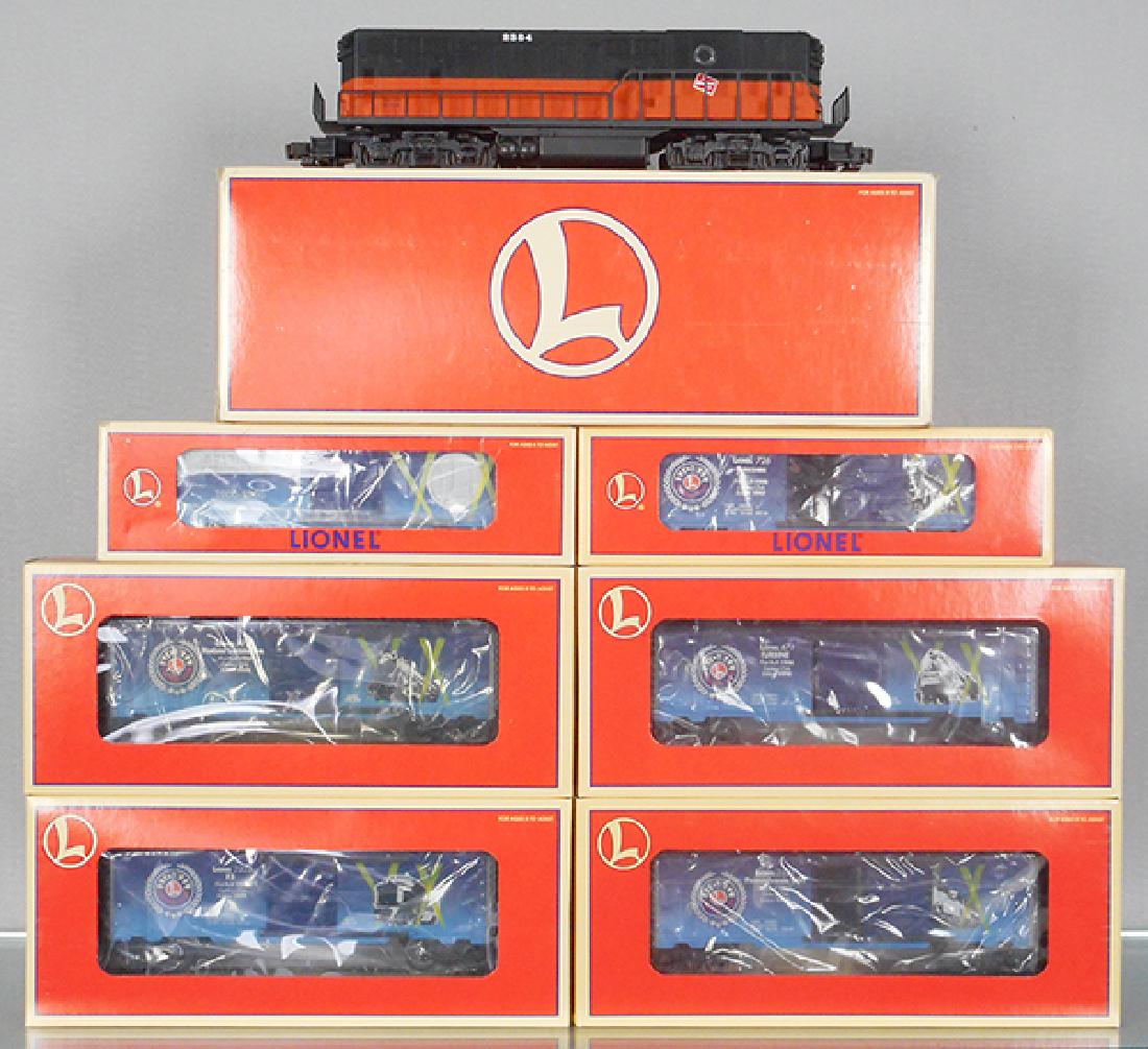 LIONEL TRAIN SET: O ga, 188579 Milwaukee GP9 diesel w/cars 29226, 29204, 29227, 29248, 29228, 39201, orig boxes & inserts, C9.