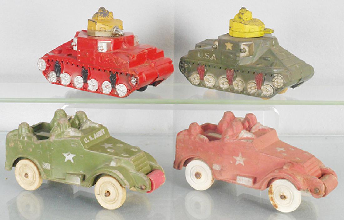 4 SUN RUBBER MILITARY VEHICLES (1 of 1)