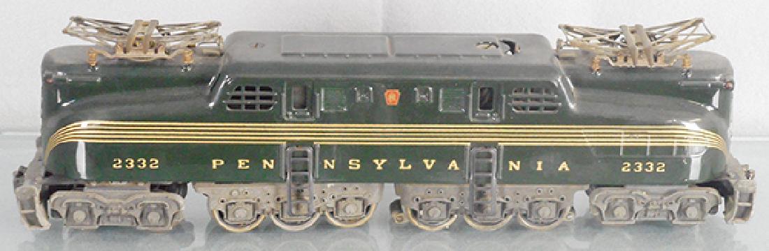 LIONEL 2332 PRR GG1: O ga, pantographs & insulators worn, professionally restored, C9.