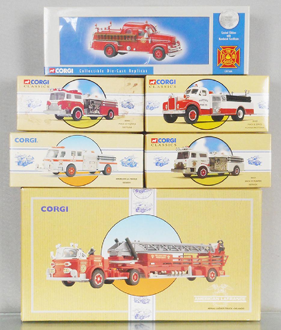 6 CORGI FIRE TRUCKS (1 of 1)