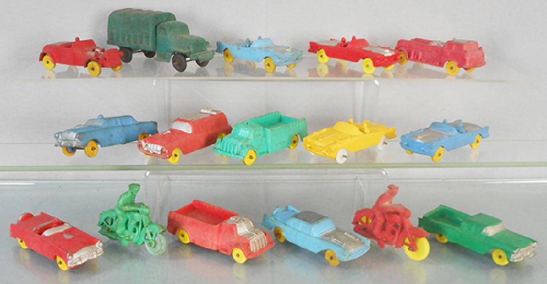 16 AUBURN VINYL VEHICLES: 3 3/4 in to 5 1/2 in long, C6-8.