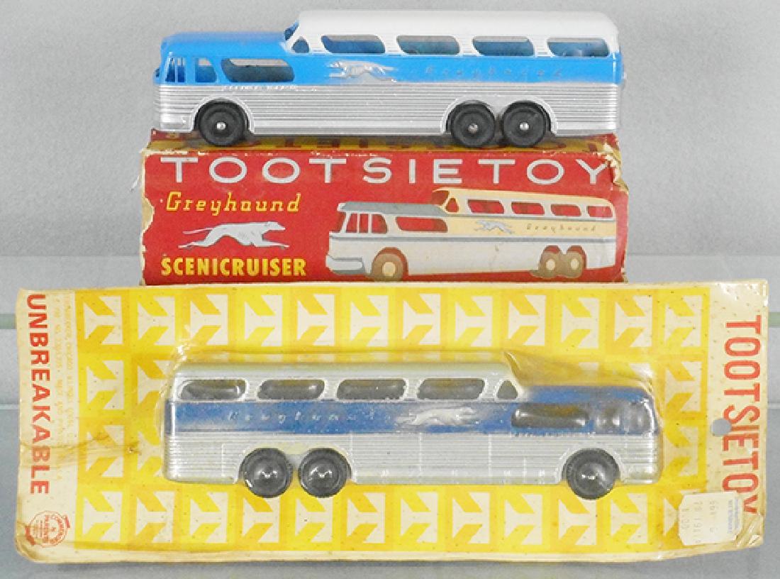 2 TOOTSIETOY GREYHOUND BUSES (1 of 1)