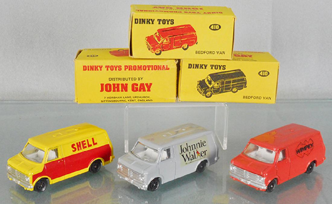 3 DINKY 410 BEDFORD VANS (1 of 1)