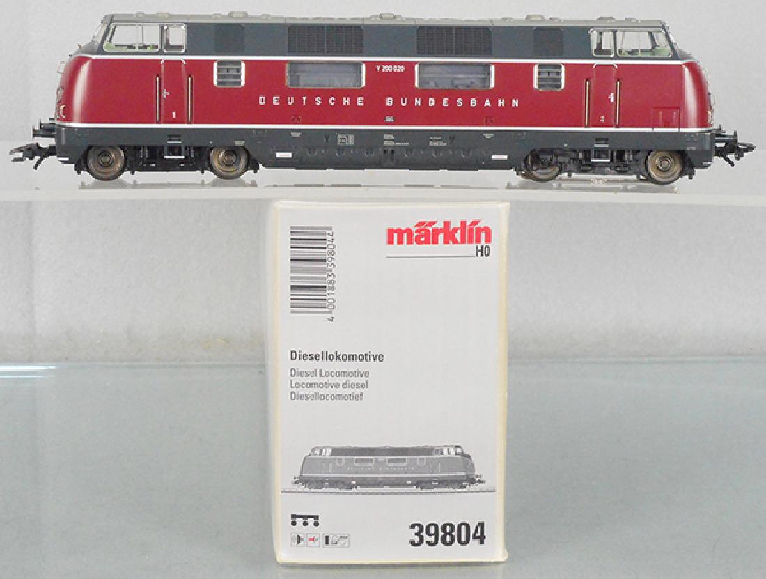 MARKLIN 39804 DIESEL LOCO: HO ga, orig box & insert, sleeve has minor water damage, C8-9.