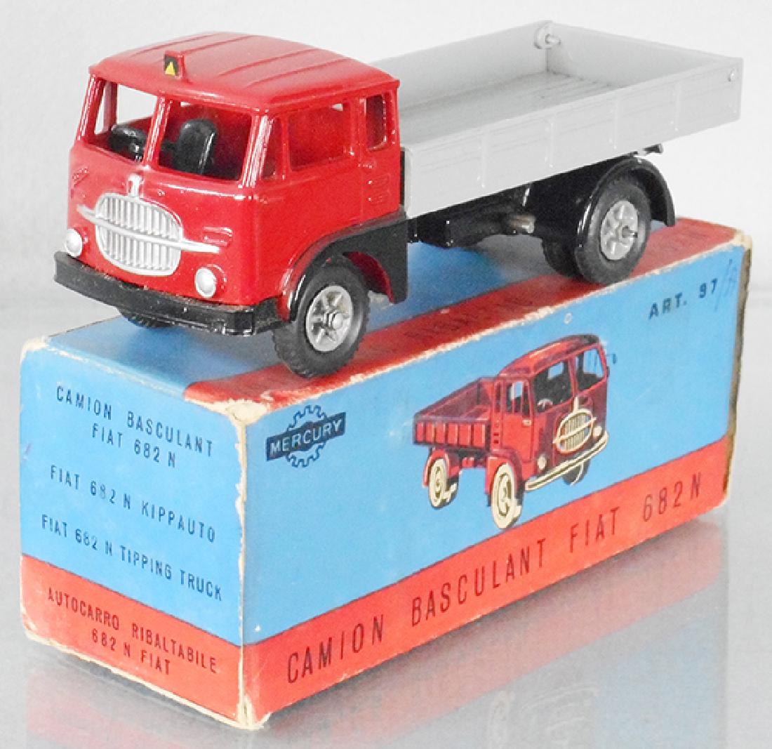 MERCURY 97 FIAT TRUCK: red & gray, orig box minor wear, C9.
