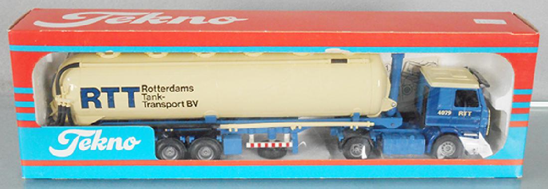 TEKNO RTT SCANIA TANK TRUCK: off white & blue, orig box & insert minor wear, C9-10.